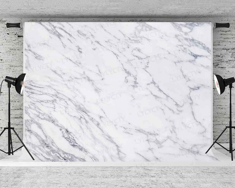 LYLYCTY 7x5ft Stone Texture Pattern Backdrop Grey White Marble Texture Background for Girls Birthday Party Wedding Party Photography Backgrounds for Photo Studio Props MBLY34 - Image 2